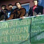 EMNİYET TEN İZİN ALDI, BALKONDAN AKP Yİ PROTESTO ETTİ