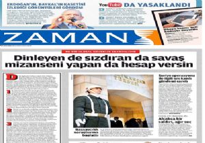 ZAMAN GAZETESİ NDEN TARTIŞILACAK MANŞET