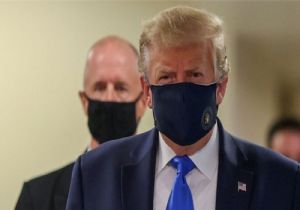 Trump İlk Kez Maskeyle Görüldü
