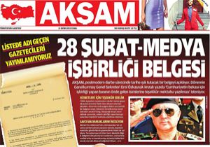 AKŞAM DAN 28 ŞUBAT BOMBASI