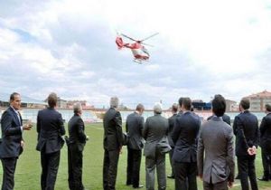 AMBULANS HELİKOPTERLE SEÇİM ÇALIŞMASI!