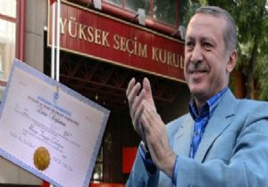 YSK Erdoğan ın Diploma Örneğini Paylaştı