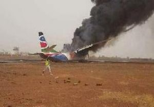 Güney Sudan da Yolcu Uçağı Düştü