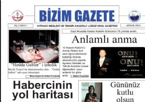 Meslek  liseli’lerin ‘Bizim Gazetesi’..