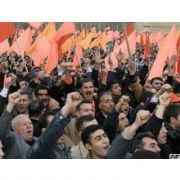 AZERBEYCAN MUHALEFETİNDEN PROTESTO