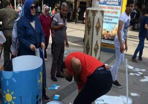 Gaziantep te İYİ Parti Standına Saldırı